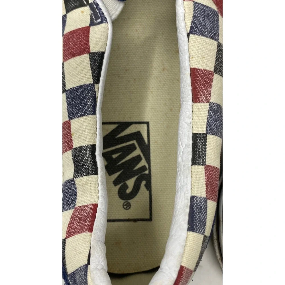 Vans Classic Slip On Navy Blue Suede Checkerboard Sneakers Mens 10 507452